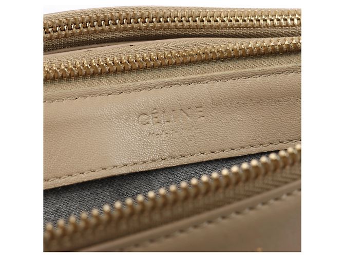 Céline Borsa a tracolla Celine Trio Large in pelle Beige - vista 11