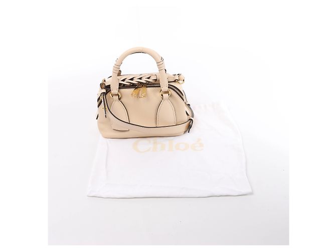 Chloé Borsa 2Way Chloe Dahlia in pelle Beige - vista 14