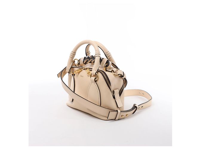 Chloé Borsa 2Way Chloe Dahlia in pelle Beige - vista 2