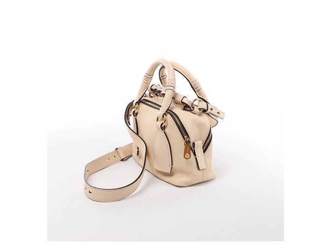 Chloé Borsa 2Way Chloe Dahlia in pelle Beige - vista 3