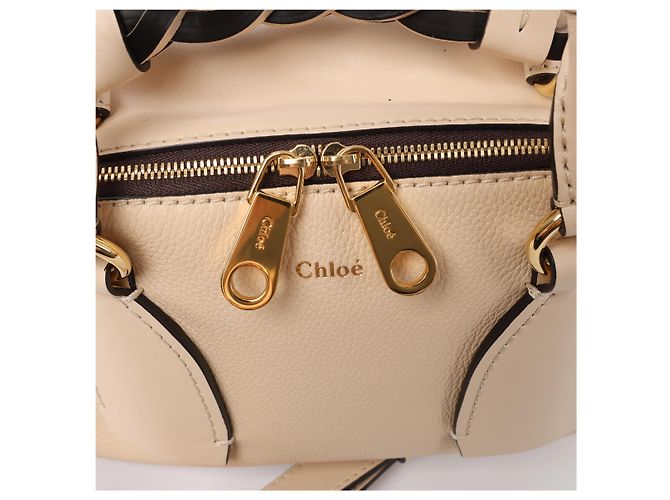 Chloé Borsa 2Way Chloe Dahlia in pelle Beige - vista 7
