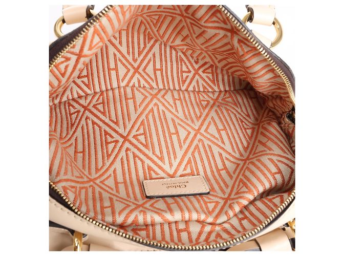 Chloé Borsa 2Way Chloe Dahlia in pelle Beige - vista 9