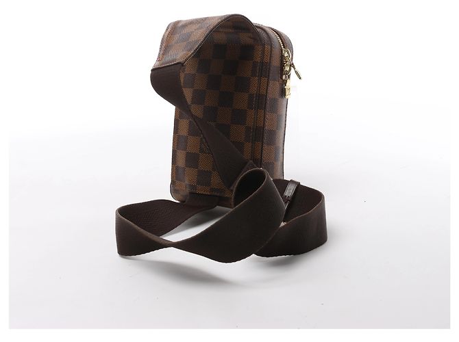 Borsa a tracolla Louis Vuitton Geronimos Damier Ebene Marrone N51994 - vista 3