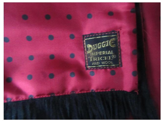 Autre Marque Sciarpa Duggie Imperial Tricel rossa a pois neri - vista 2