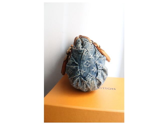 Louis Vuitton Pleaty Denim Blu - vista 4