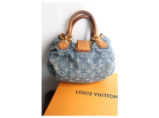 Louis Vuitton Pleaty Denim Blu - vista 5
