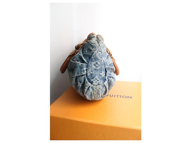 Louis Vuitton Pleaty Denim Blu - vista 6