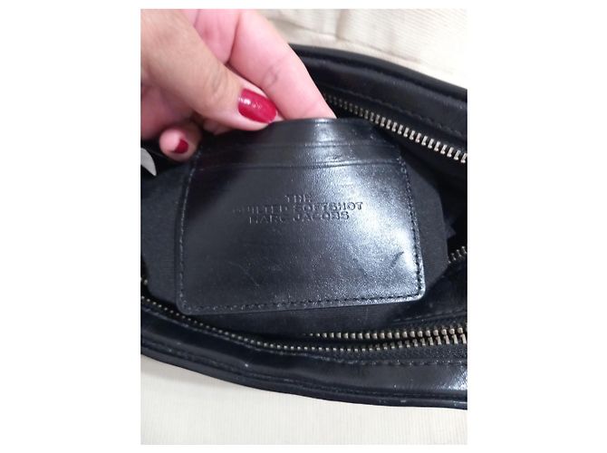 Marc Jacobs The Softshot Borsa a Tracolla in Pelle Trapuntata Nera - vista 8