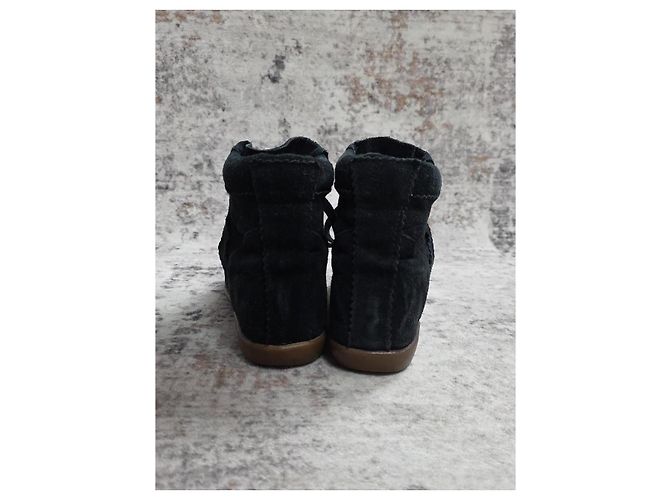 Isabel Marant Bobby Sneakers Alte Nero - vista 6