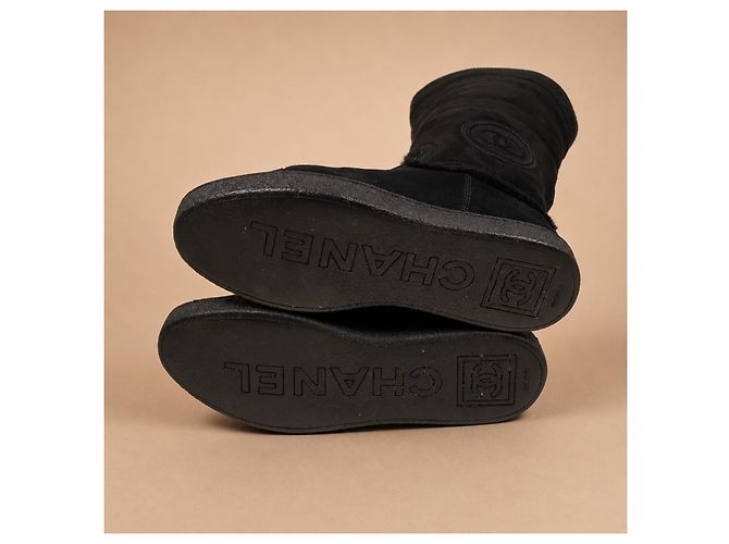 Chanel Botas de ante negro - vista 10