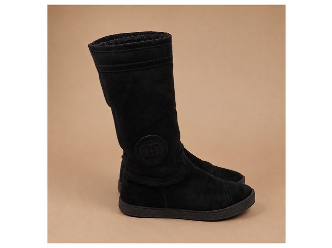 Chanel Botas de ante negro - vista 2