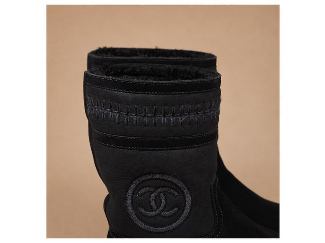 Chanel Botas de invierno de ante negro - vista 6