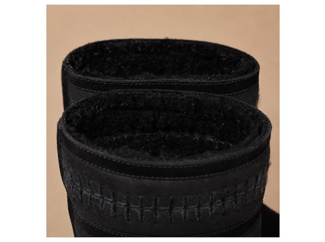 Chanel Botas de invierno de ante negro - vista 7