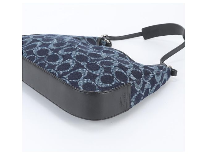 Borsa a tracolla e tote Coach Denim Signature - vista 4