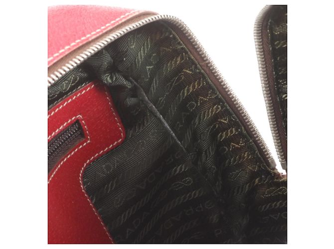 Bolso Boston Tote de piel con logo triangular de Prada - vista 11
