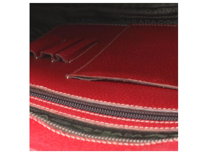 Bolso Boston Tote de piel con logo triangular de Prada - vista 12