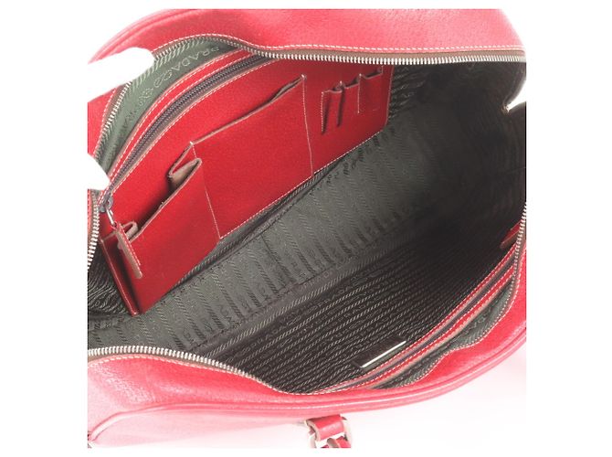 Bolso Boston Tote de piel con logo triangular de Prada - vista 7