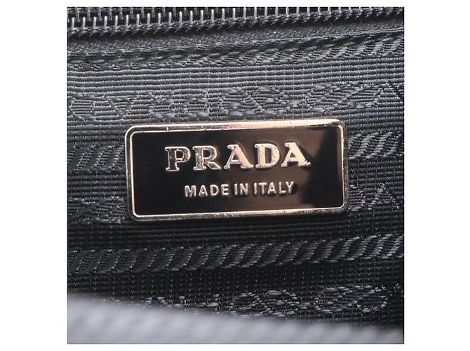 Prada Tessuto Nylon Triangle Logo Leather Backpack - view 9