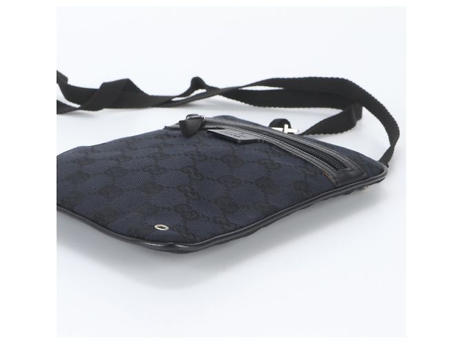 Borsa a tracolla tote Gucci GG Canvas Leather Messenger - vista 4
