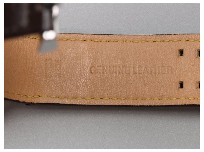 Reloj Louis Vuitton Tambour Damier Ebene Cuero Marrón - vista 12