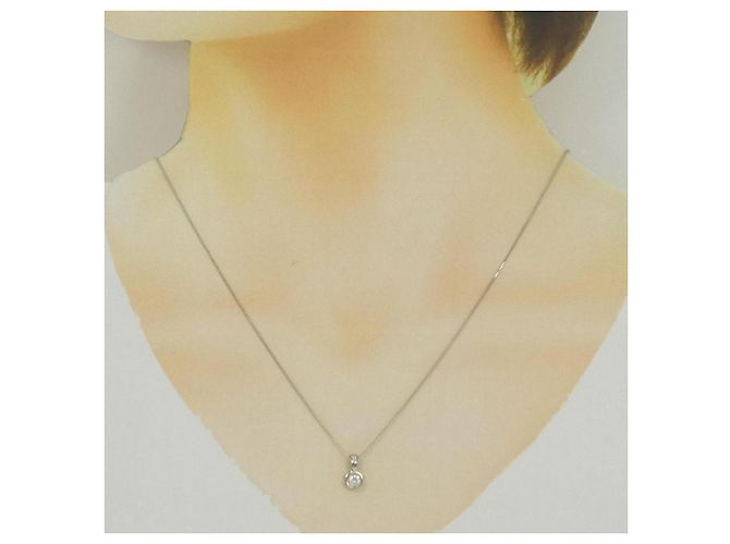Autre Marque Platin-Diamant-Halskette PT1000 PT850 - Ansicht 6