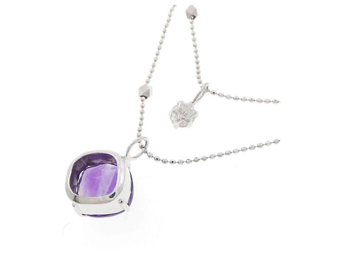 Autre Marque Au750 Amethyst Diamant Collier - Ansicht 4