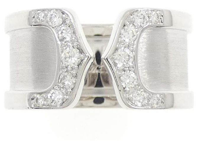 Cartier C2 750 Weißgold Diamantring Größe 10 - Ansicht 2