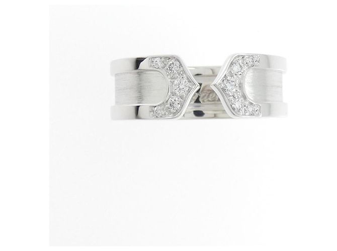Cartier C2 750 Weißgold Diamantring Größe 9 - Ansicht 2