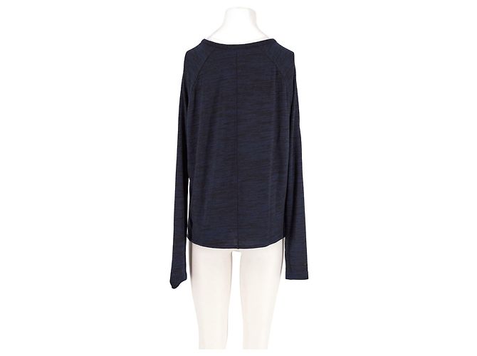 Rag & Bone Navy Blauer Wolle Cropped Pullover Gerade - Ansicht 2