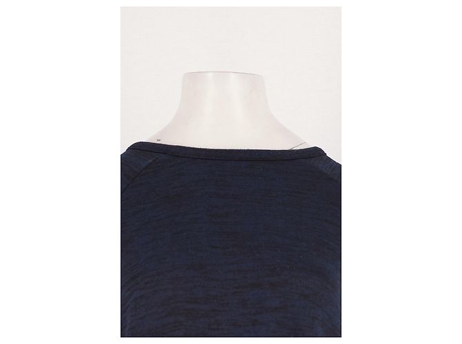 Rag & Bone Navy Blauer Wolle Cropped Pullover Gerade - Ansicht 5