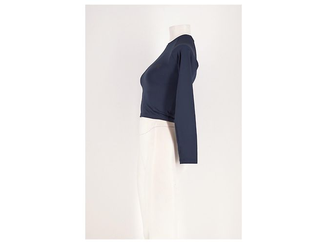 Autre Marque Top aderente a maniche lunghe blu navy RAGDOLL - vista 3