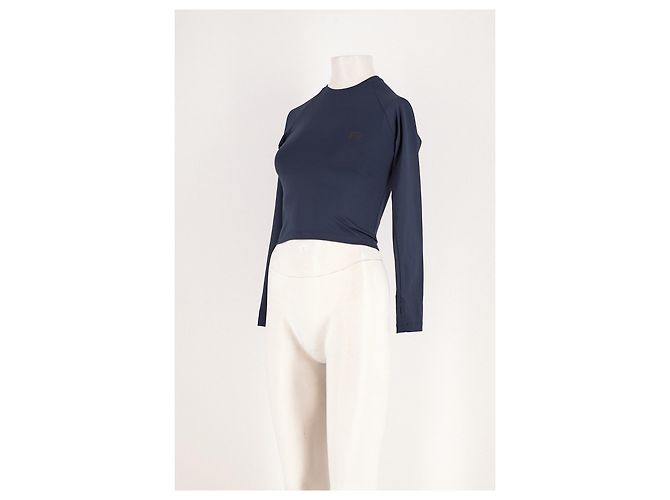 Autre Marque Top aderente a maniche lunghe blu navy RAGDOLL - vista 4