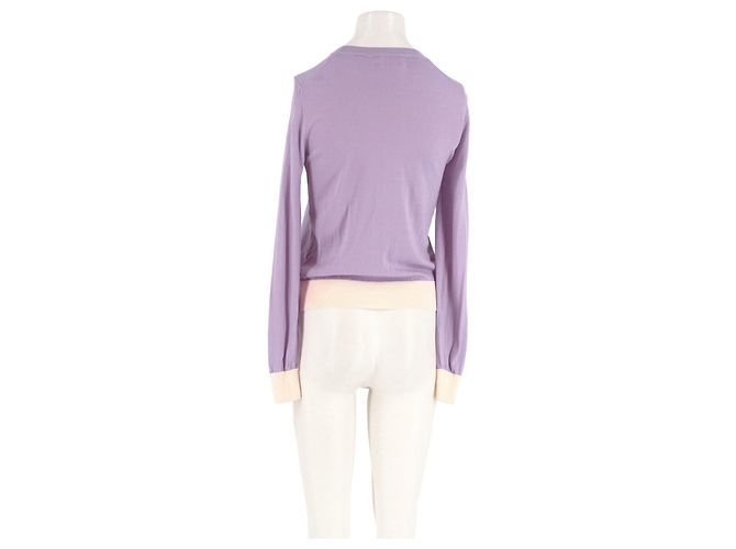 Autre Marque FROM FUTURE Lila Wollpullover mit Langarm - Ansicht 2