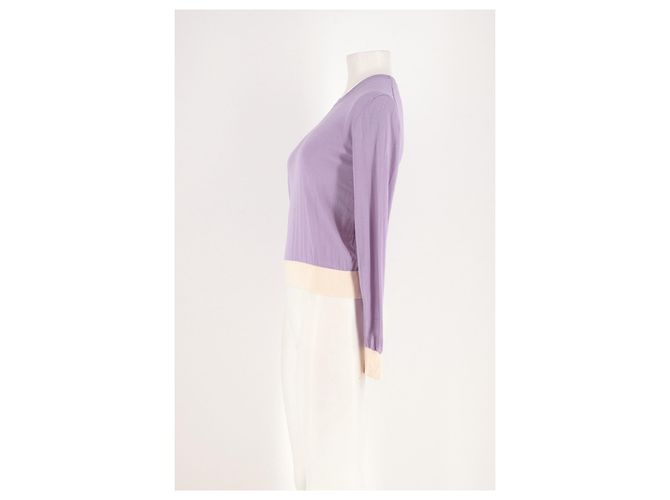 Autre Marque FROM FUTURE Lila Wollpullover mit Langarm - Ansicht 3