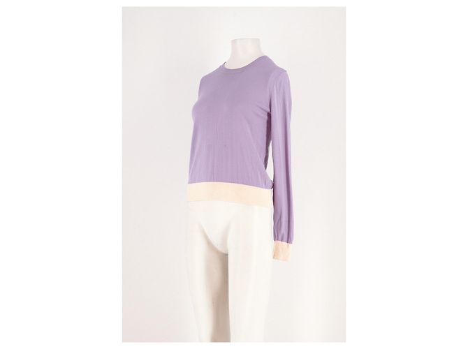 Autre Marque FROM FUTURE Lila Wollpullover mit Langarm - Ansicht 4
