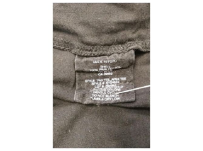 T-shirt nera a maniche corte in cotone Theory - vista 8