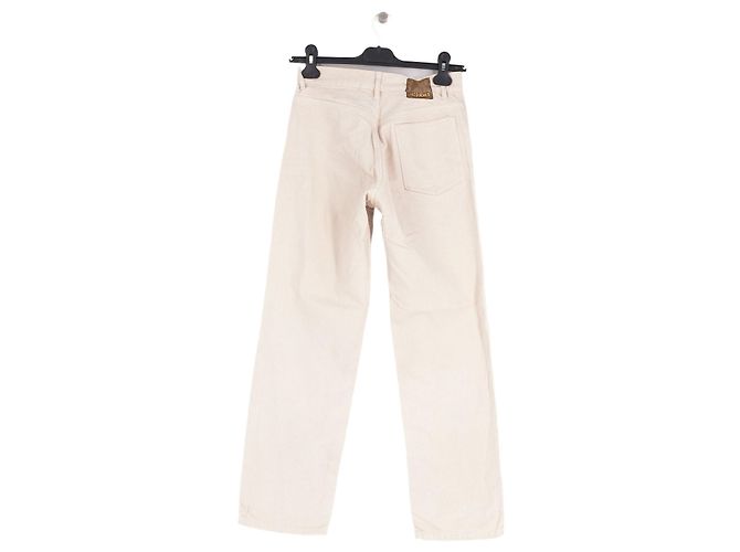 Vaqueros Jacquemus de algodón beige de talle alto - vista 2