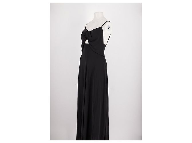 Autre Marque MORÉ NOIR Maxikleid Schwarz Viscose - Ansicht 4