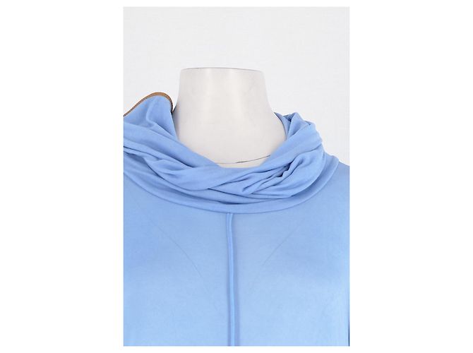 Céline Hellblaues Maxikleid mit Rollkragen - Ansicht 5