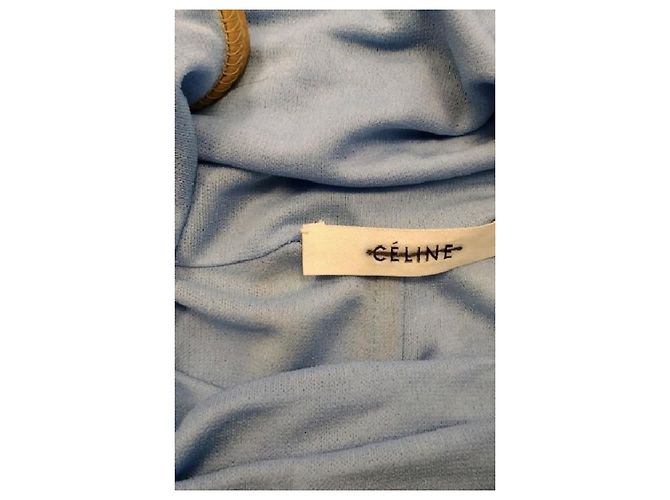 Céline Hellblaues Maxikleid mit Rollkragen - Ansicht 7