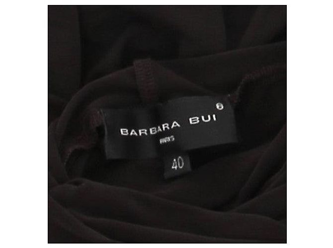 Barbara Bui Cuello alto marrón con bordes deshilachados - vista 5