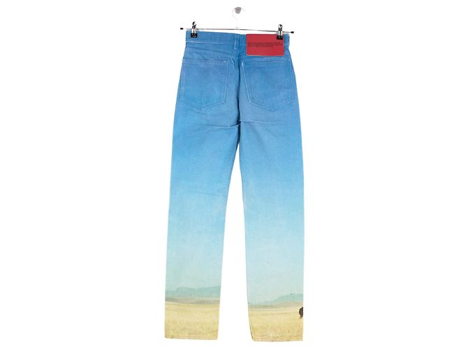 Vaqueros rectos de algodón azul Calvin Klein - vista 2