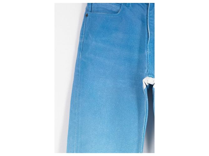 Vaqueros rectos de algodón azul Calvin Klein - vista 4