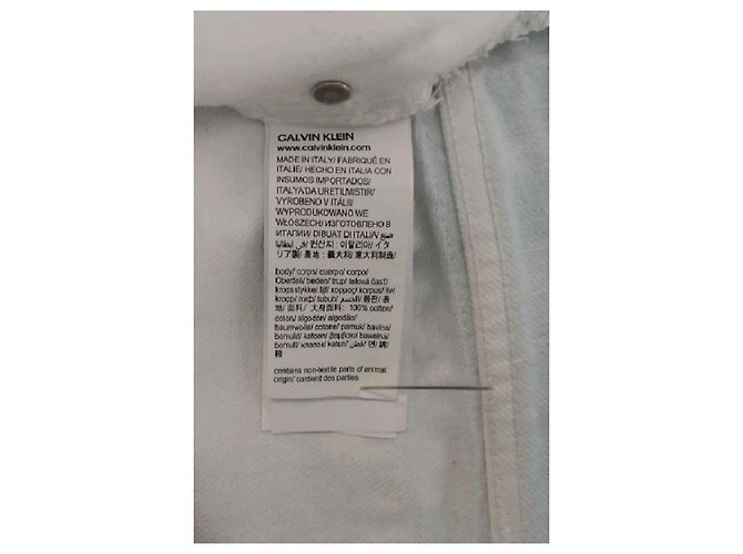 Vaqueros rectos de algodón azul Calvin Klein - vista 6