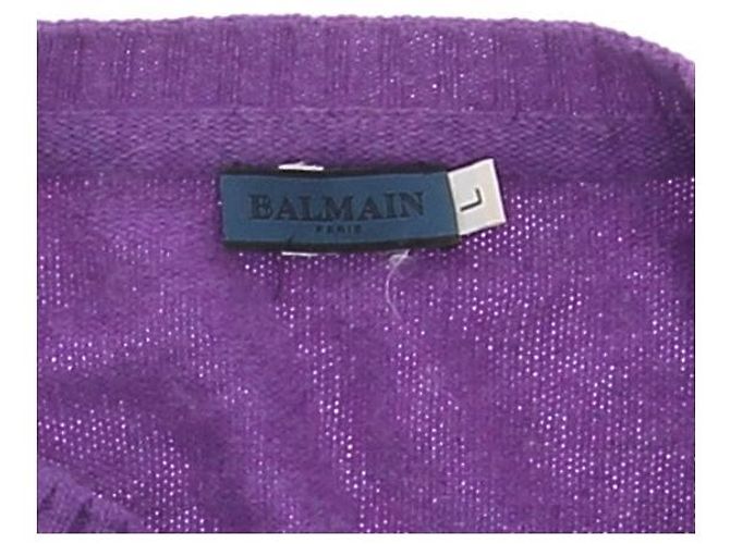 Cárdigan Balmain de cachemira morado - vista 6