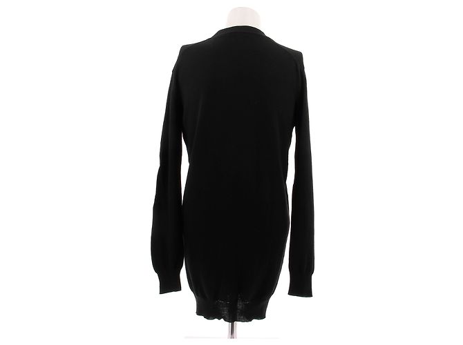 Miu Miu Langer schwarzer Wollcardigan - Ansicht 2