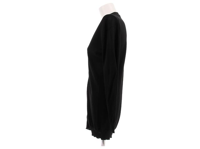 Miu Miu Langer schwarzer Wollcardigan - Ansicht 4