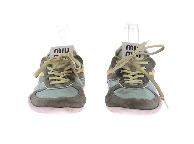 Miu Miu Sneakers in camoscio multicolore - vista 4
