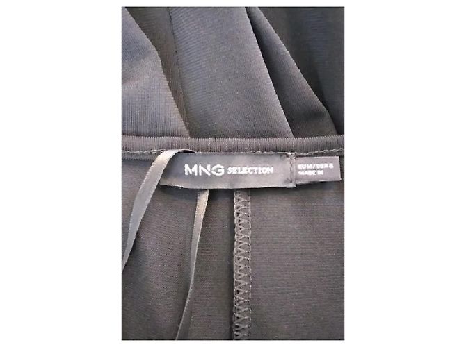 Vestido maxi negro Mango de manga larga - vista 7