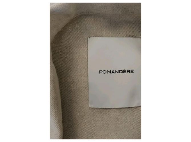 Chaqueta de lino beige Pomandère - vista 7